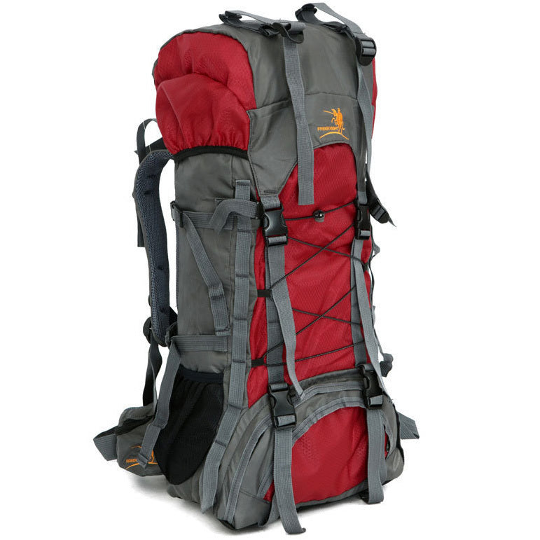 60L Hiking Backpack for Travel and Outdoor Adventures Red