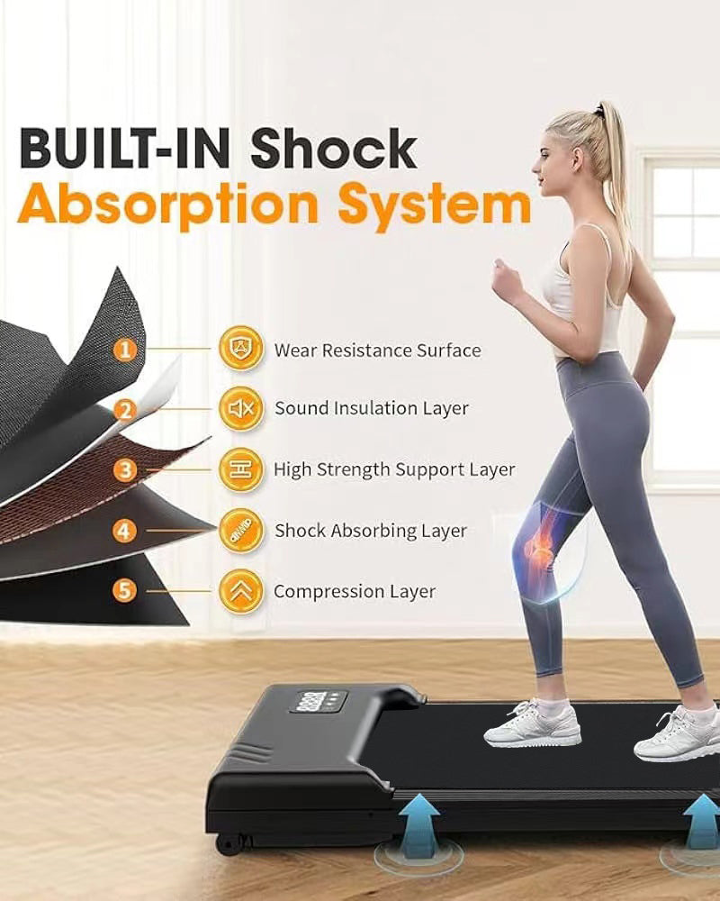 2 in 1 Pro Portable Electric Treadmill Home Gym Walking & Running Exercise Machine