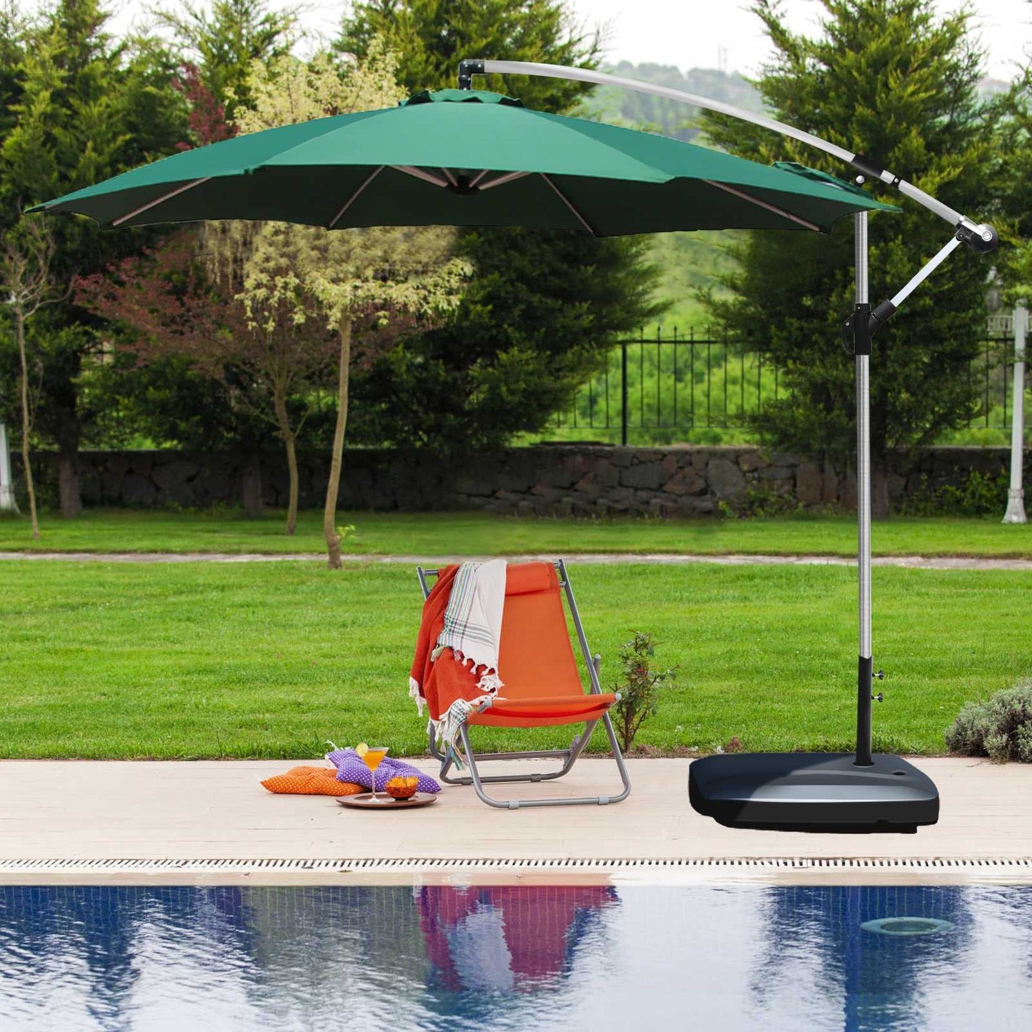 3m Cantilever Outdoor Umbrella Green