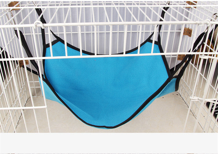 Comfortable Cat Hammock Swing Bed for Pet Cages Blue