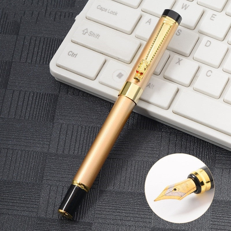 Luxury Dragon Metal Ink Fountain Pen Gold