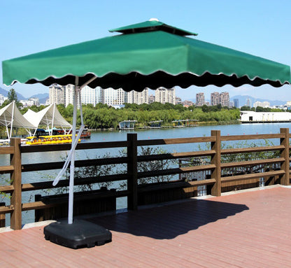 3.5m Large Square Cantilever Outdoor Umbrella Green