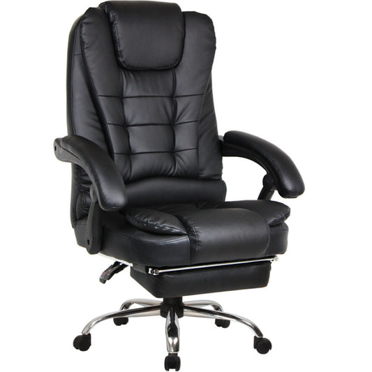 Deluxe Executive Ergonomic Reclining Office Chair with Foot Rest Black