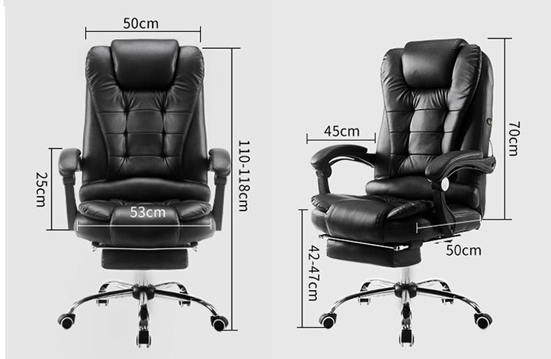 Executive Reclining Office Chair Ergonomic Comfort Black