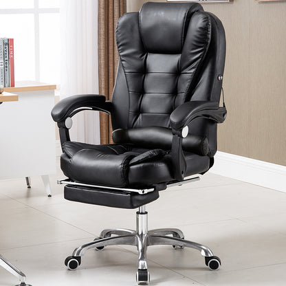 Executive Reclining Office Chair with Foot Rest Ergonomic Black