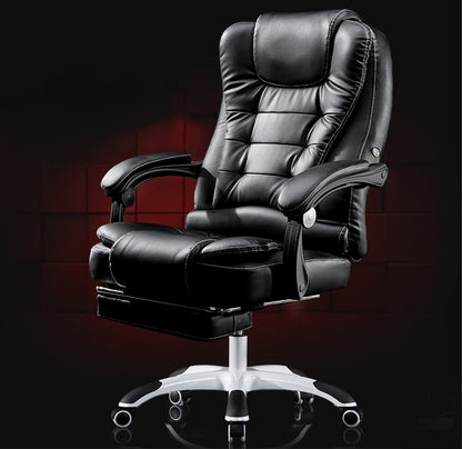 Executive Reclining Office Chair with Foot Rest Ergonomic Black