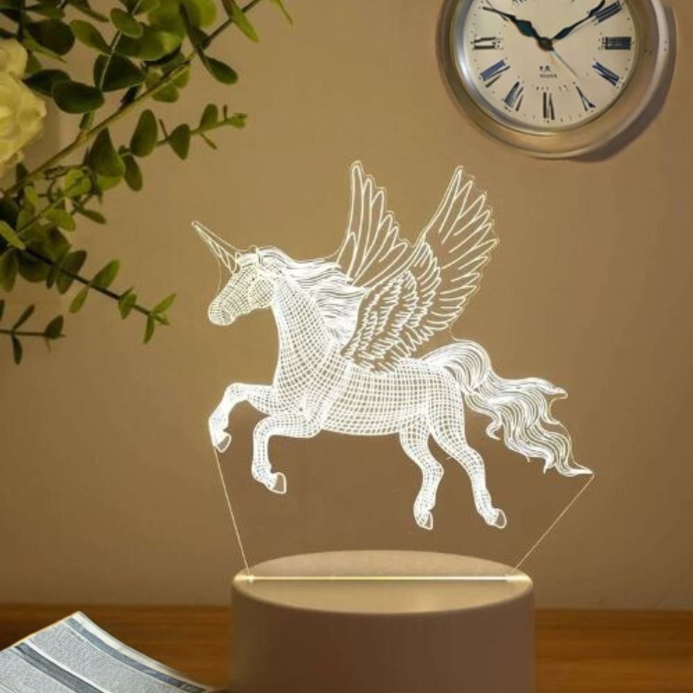 Enchanting 3D Magic Unicorn LED Night Light with Colour-Changing Feature