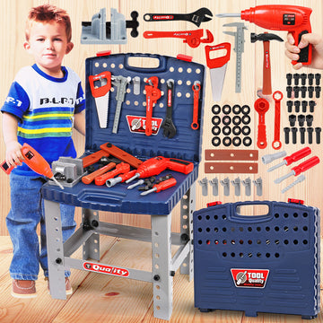 Kids Tool Box Chair Workshop Playset Fun Toy Set