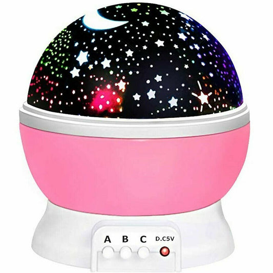 Starry Sky Constellation Projection Night Light Star Projector Lamp Pink