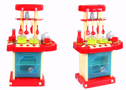 Realistic Kids Play Kitchen Set with Lights and Sounds for Imaginative Play