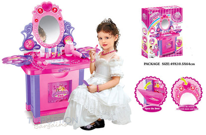 Kids Vanity Table Play Set with Music and Light for Ultimate Fun