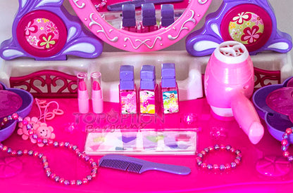 Kids Vanity Table Play Set with Music and Light for Ultimate Fun