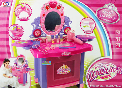 Kids Vanity Table Play Set with Music and Light for Ultimate Fun