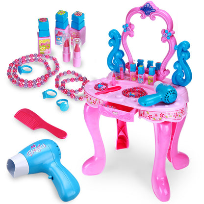 Kids Vanity Table Play Set with Music and Light for Girls