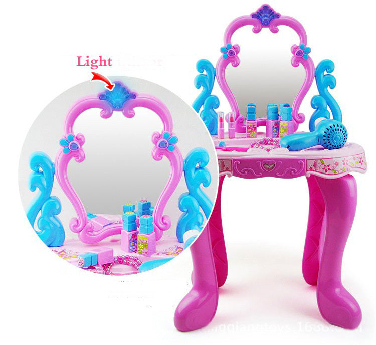 Kids Vanity Table Play Set with Music and Light for Girls