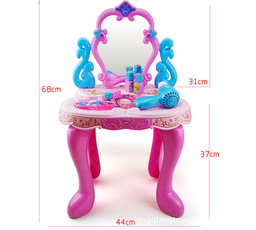 Kids Vanity Table Play Set with Music and Light for Girls