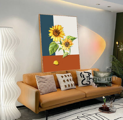 30cm x 40cm Sunflower Painting Framed Canvas Wall Art for Home Decor