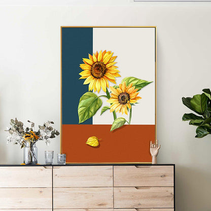 30cm x 40cm Sunflower Painting Framed Canvas Wall Art for Home Decor