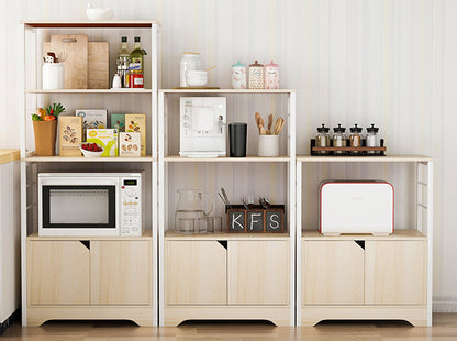 2-Tier Kitchen Storage Organizer Shelf for Cabinets Oak