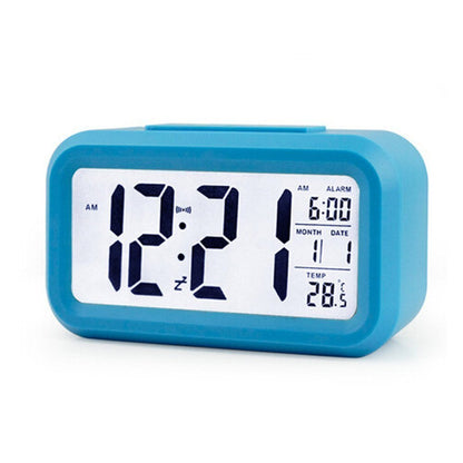 Smart Digital Sensor Alarm Clock with Automatic Light and Snooze Function Blue