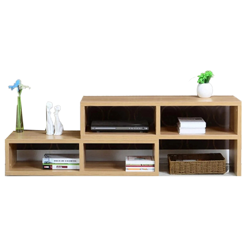 Adjustable Multifunctional TV Cabinet Display Shelf Oak