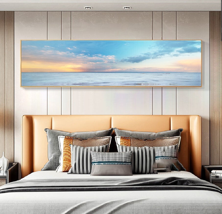 100cm Beach Painting Long Canvas Wall Art Coastal Decor