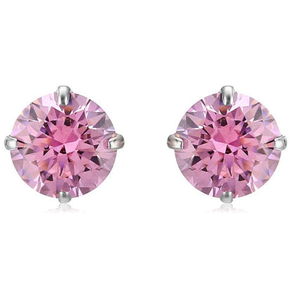 S925 Sterling Silver 1 Carat CZ Diamond Stud Earrings