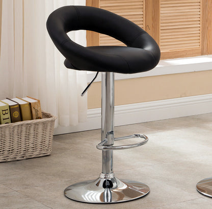 Set of 2 Stylish Modern Bar Stools for Kitchen Island Black