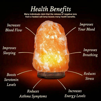 Natural Himalayan Salt Lamp Crystal Rock Night Light for Relaxation and Wellness - (1-2kg)