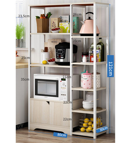 Double Cabinet Kitchen Storage Shelf Oak Modern Design