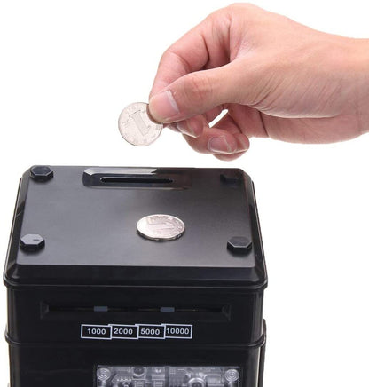 Secure Digital Kids ATM Piggy Bank Safe Money Saving Box with Electronic Lock