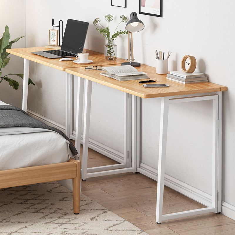 Space-Saving Folding Table Desk for Home Office White Oak