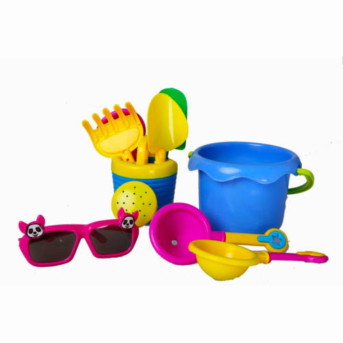 2 x 9PCS Sand Toy Set with 9PCS and 2 Buckets for Beach Fun