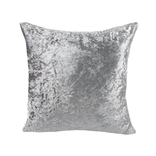 Luxurious Velvet Soft Plush Cushion Throw Pillow Silver