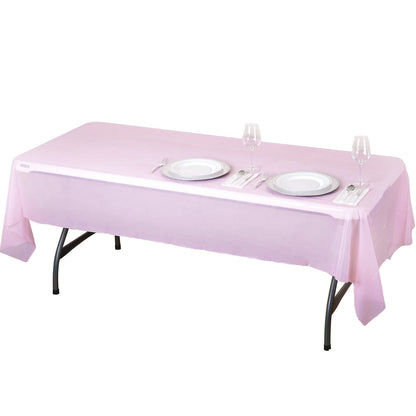 Large Disposable Party Tablecloth for Rectangle Tables Pink