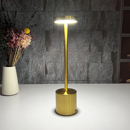 Tall Cordless LED Touch Sensor Table Lamp Modern Gold Design