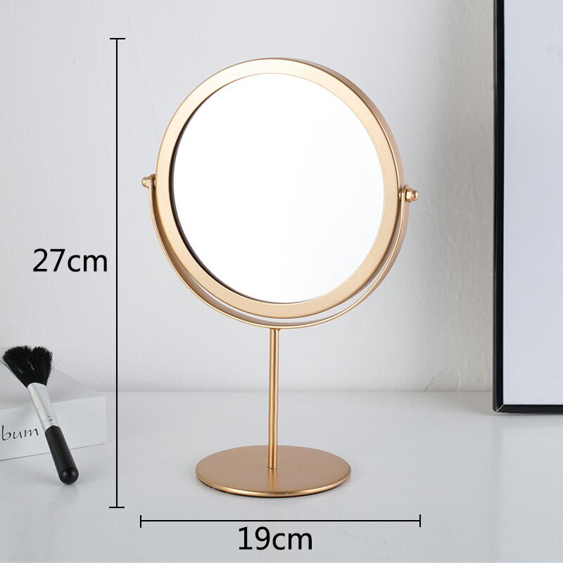 360-Degree Rotating Vanity Mirror for Makeup and Dressing Gold