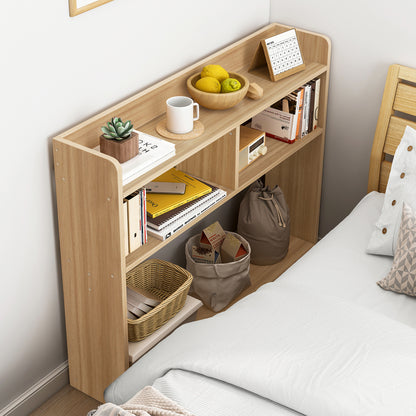 Tall Narrow Bedside Console Table Oak Wood