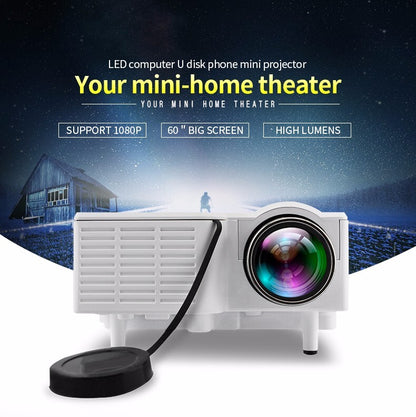 HD Mini LED Portable Projector for Home Theater and Outdoor Movies