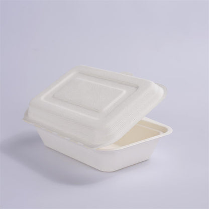 Pack of 50 Biodegradable Disposable Food Containers with Lid Eco-Friendly