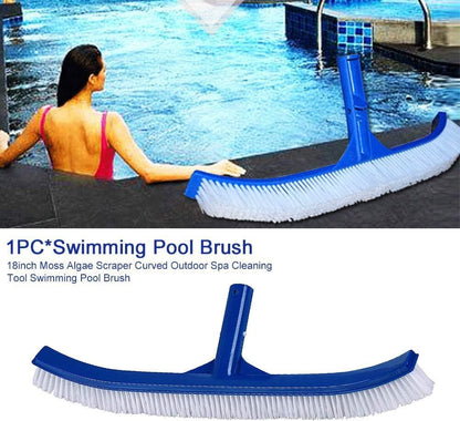 45cm Curved Pool Brush with Nylon Bristles for Effortless Pool Wall Cleaning