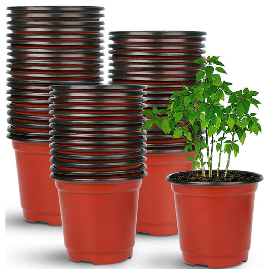 100 Pack 150mm Plant Flower Garden Pots Nursery Seedlings Pot Growing Container