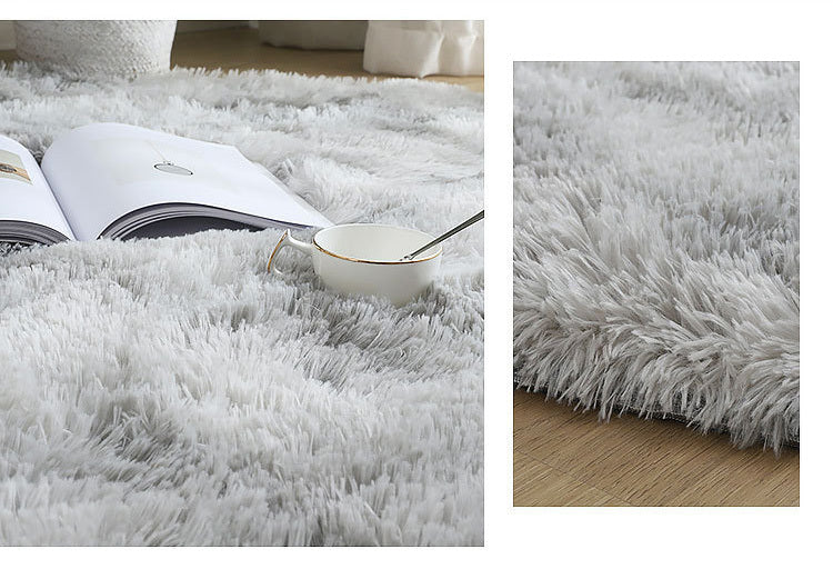 Infinity Round Soft Comfort Shag Rug Platinum