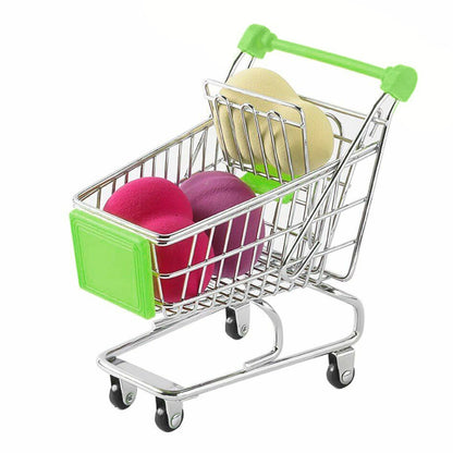 Mini Shopping Cart Toy for Kids Supermarket Trolley Green