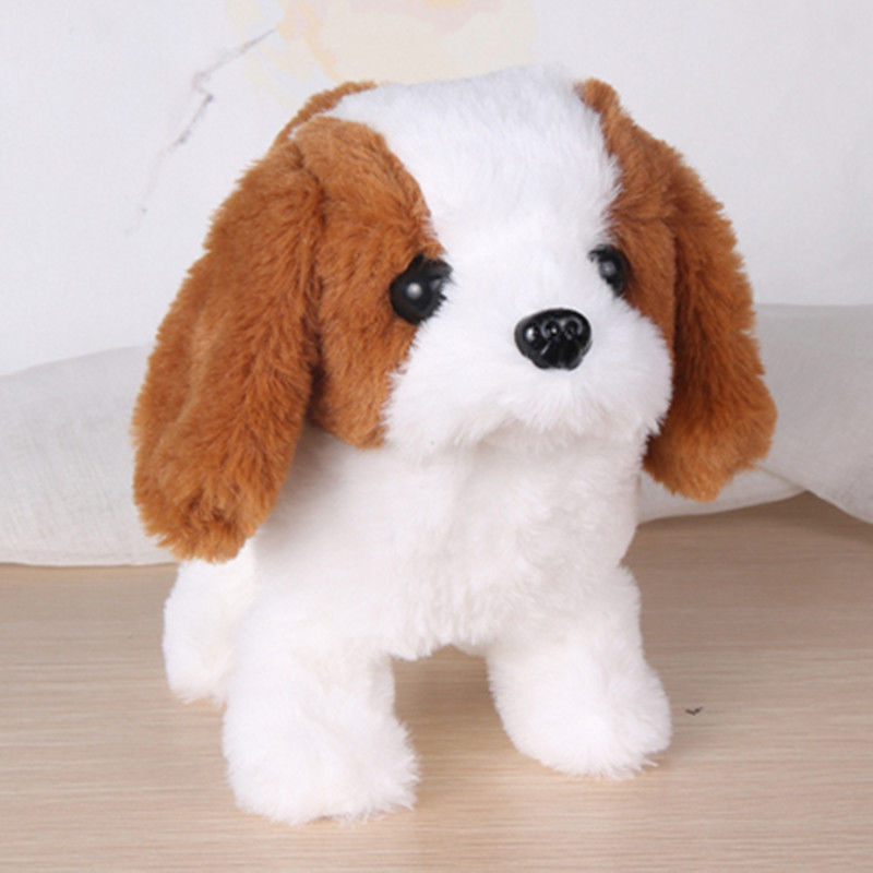 Realistic Walking Barking Plush Puppy Dog Toy for Kids