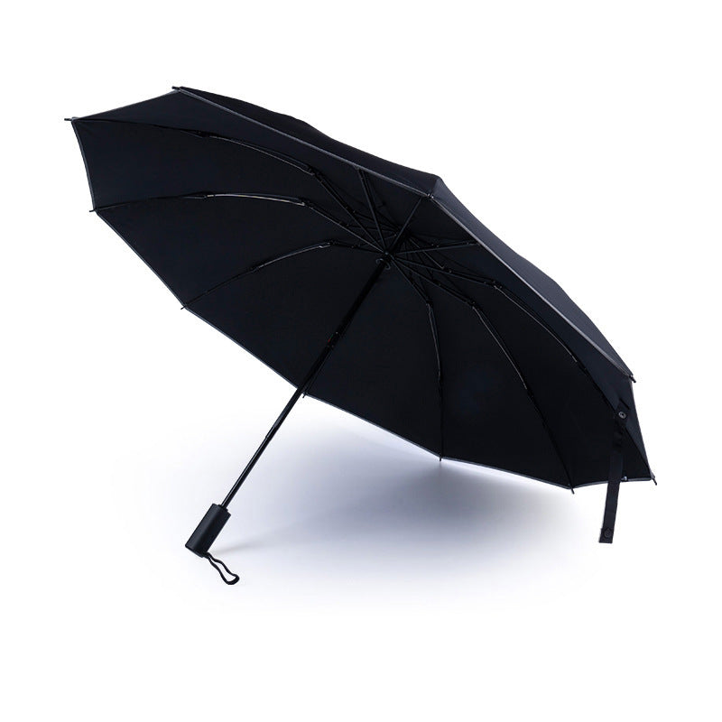 Large Windproof UV-Resistant Folding Umbrella Black