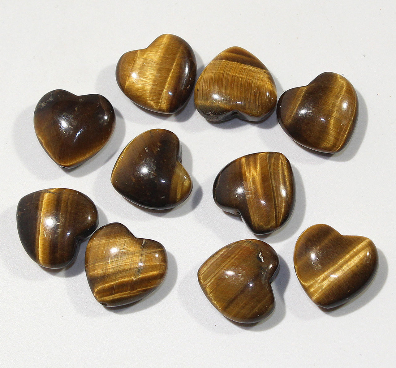 Tiger Eye Heart Stone Crystal Natural Healing Gemstone