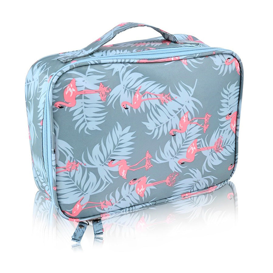 Travel Flamingo Makeup Case Cosmetic Organizer Toiletry Bag Portable