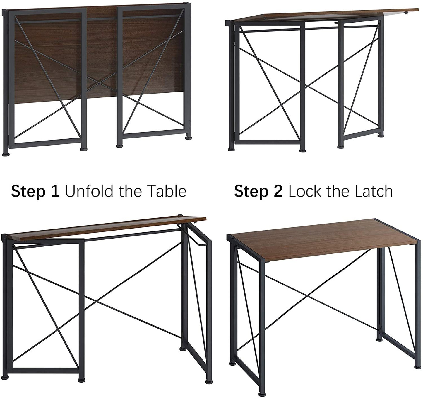 Folding Computer Desk for Home Office Black