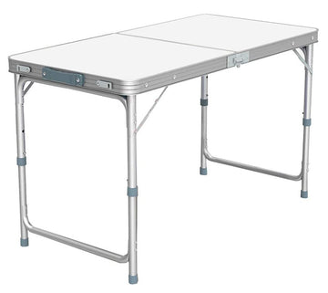 120cm Adjustable Folding Table for Outdoor Use White